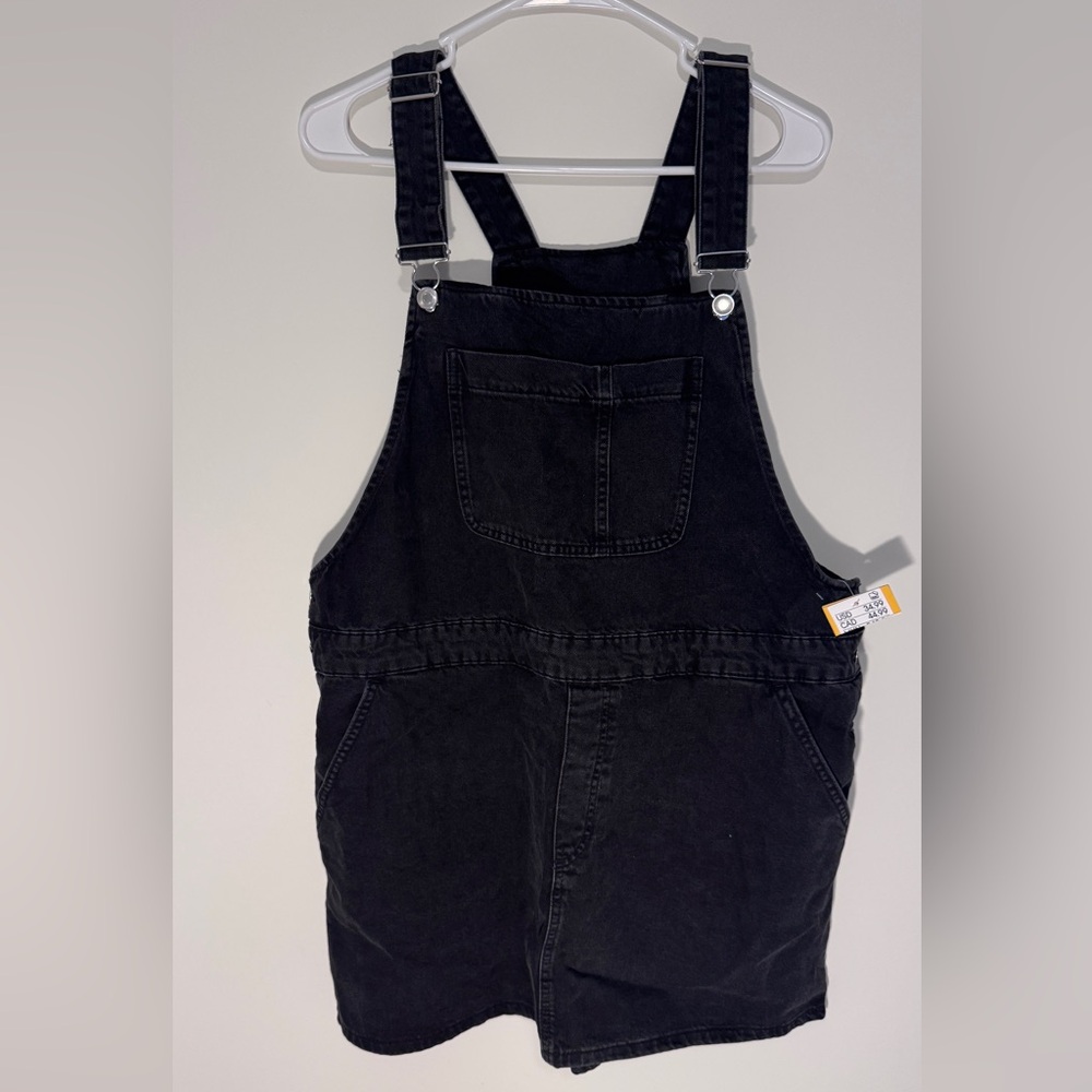 H&M Black Denim Overalls dress